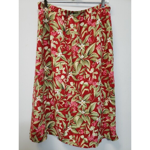 Requirements A-Line Skirt Size 12 Multicolored Floral Elastic Waist Polyester - Picture 1 of 7
